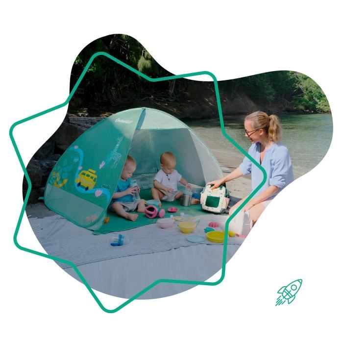 Badabulle Tente anti-UV pour enfant, Systeme pop-up, Protection FPS 50+