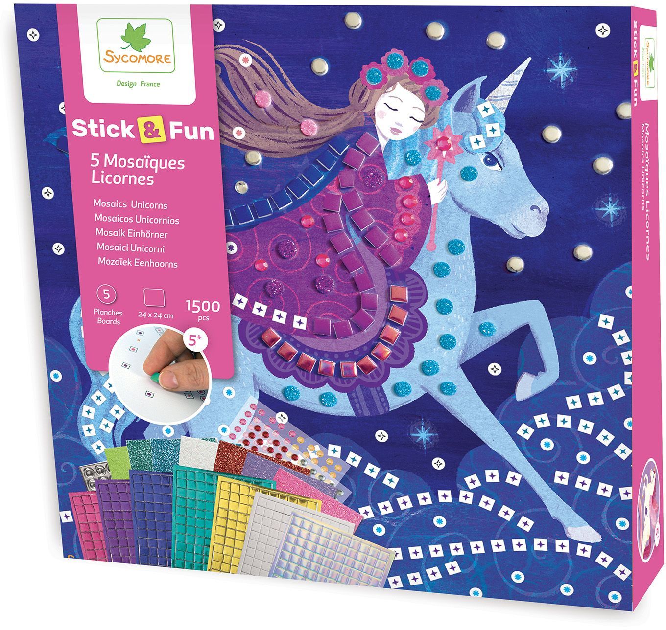 Coffret Mosaiques Stick'N Fun Licornes - Créations Enchantées pour Enfants