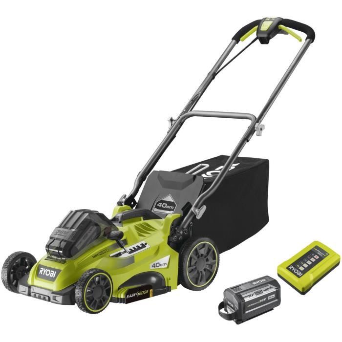 Cortac�sped - RYOBI - Power Assist� - Corte � 40 cm - 1 bater�a de litio+ 36 V 6,0 Ah High Energy y 1 cargador de 1,7 A