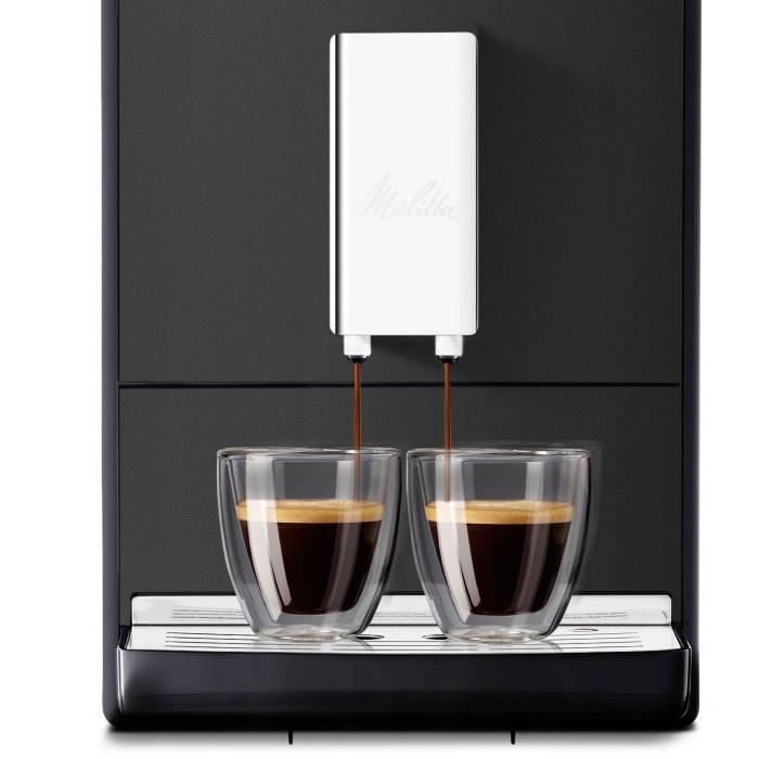 Machine a café a grains espresso broyeur automatique MELITTA ultra compact - E950-544 - Noir Mat