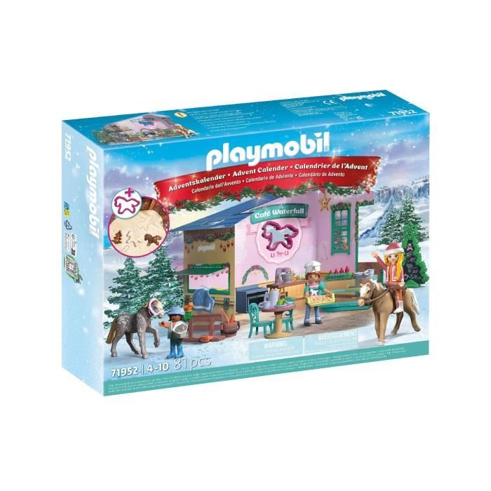 Playmobil 71952 Calendrier de l'avent pâtisserie de Noël, Les calendriers de l'avent, Horses of Waterfall, 81 pièces, Dès 4 ans