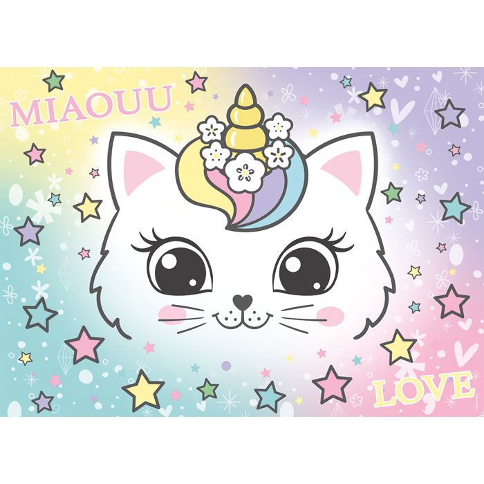 Image secondaire de Puzzle Chaton Arc-en-Ciel 100 Pièces - Nathan pour Enfants dès 6 Ans