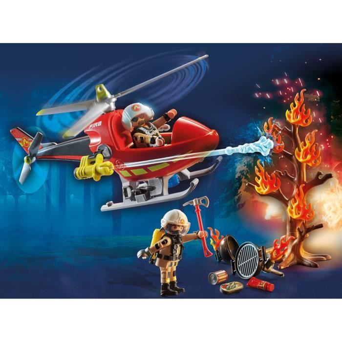 PLAYMOBIL - 71195 - City Action - Hélicoptere bombardier des pompiers