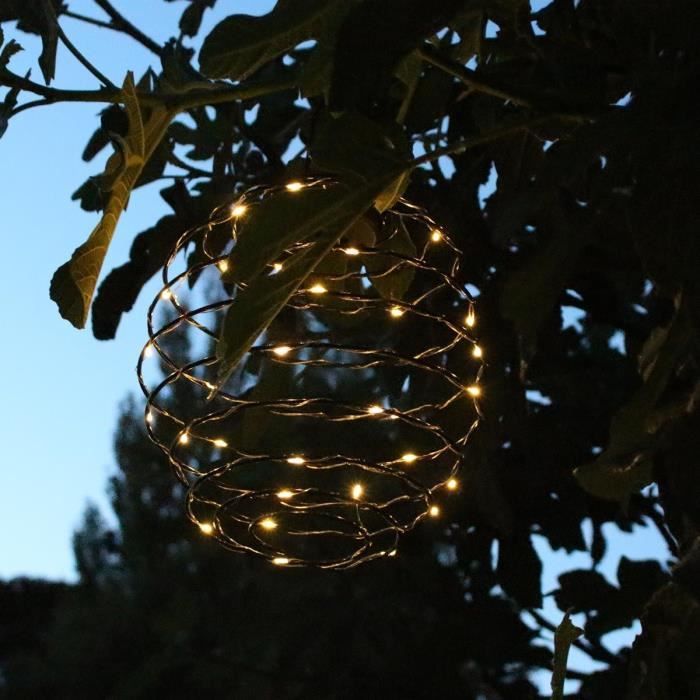 Image secondaire de Suspension solaire - LUMISKY - ORION - H37 cm - Spirale micro - LED blanc chaud