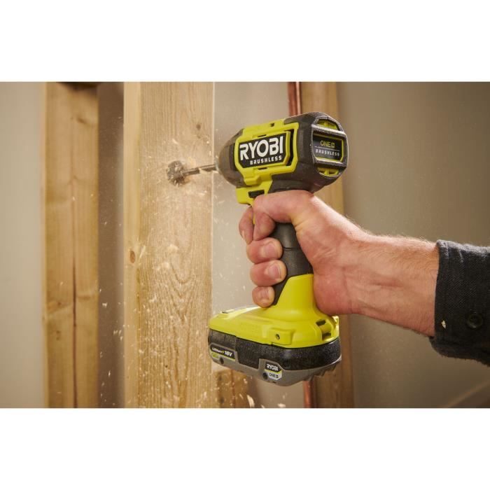 Image secondaire de Visseuse a chocs - RYOBI - Brushless - 18V - 4 modes : 100 / 180 / 300 Nm / Mode Assist : vissage a fleur des matériaux