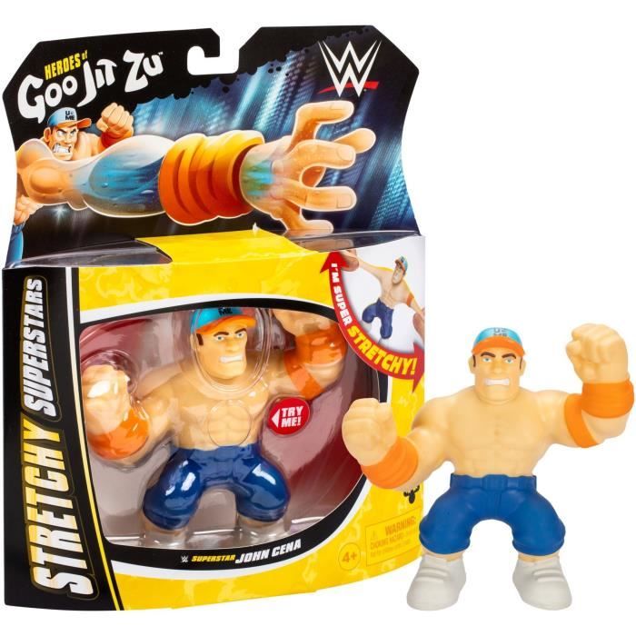 Figurine extensible - GOO JIT ZU WWE - John Cena - 11 cm - Texture élastique - Extensible 3x