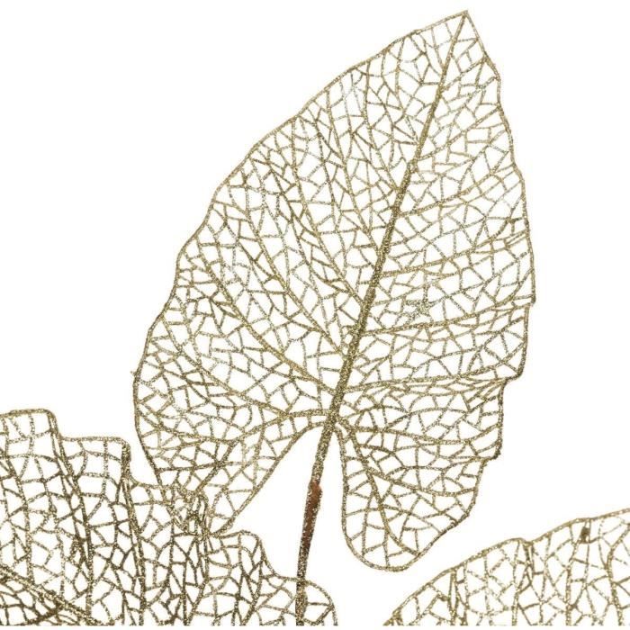 Branchage - 5 feuilles ajourées - 80 cm - Or