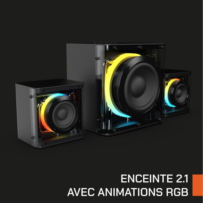 Image secondaire de Enceintes Gaming Serpentis 2.1 avec LED RGB - NOVA GAMING