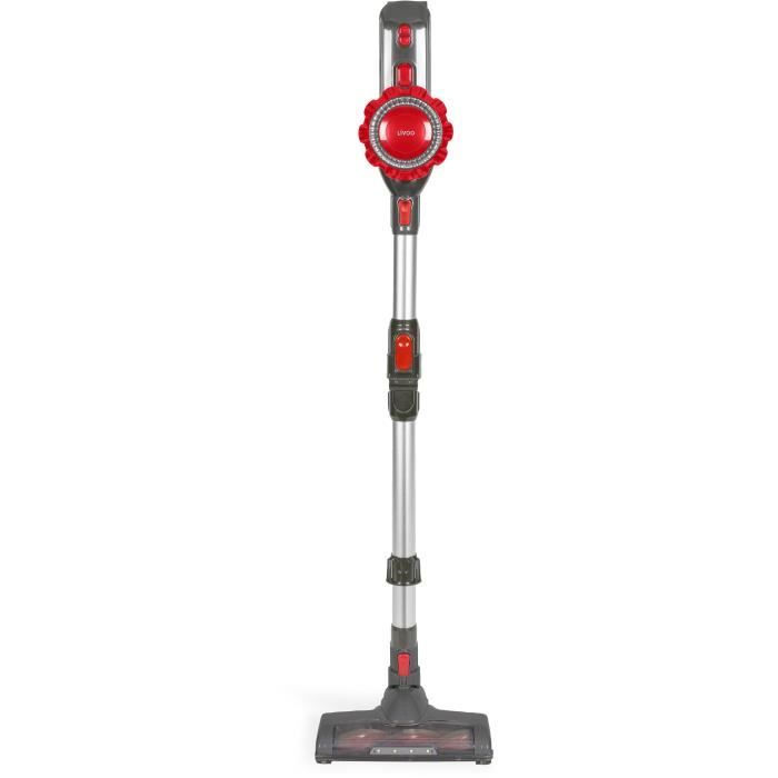 Image secondaire de Aspirateur Balai sans fil FLEX - LIVOO DOH138 - 150 W - 10 kPa - 76 dB - Cyclonique - 2 vitesses - 0,55 L - Rouge