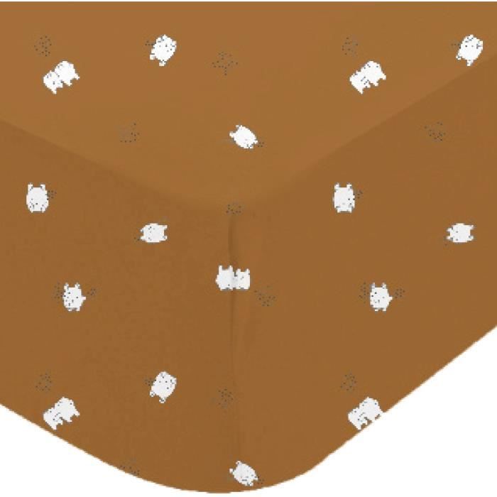 Fitted sheet - DOMIVA - BOUBOU - Jersey - Printed - 60 x 120 cm