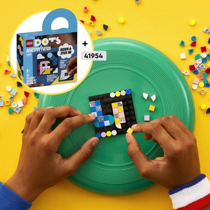 LEGO 41958 DOTS Tuiles de Décoration DOTS - Série 7, Sac, Combinaisons Illimités pour Bracelets, Chambre ou Sac, Idée Cadeau