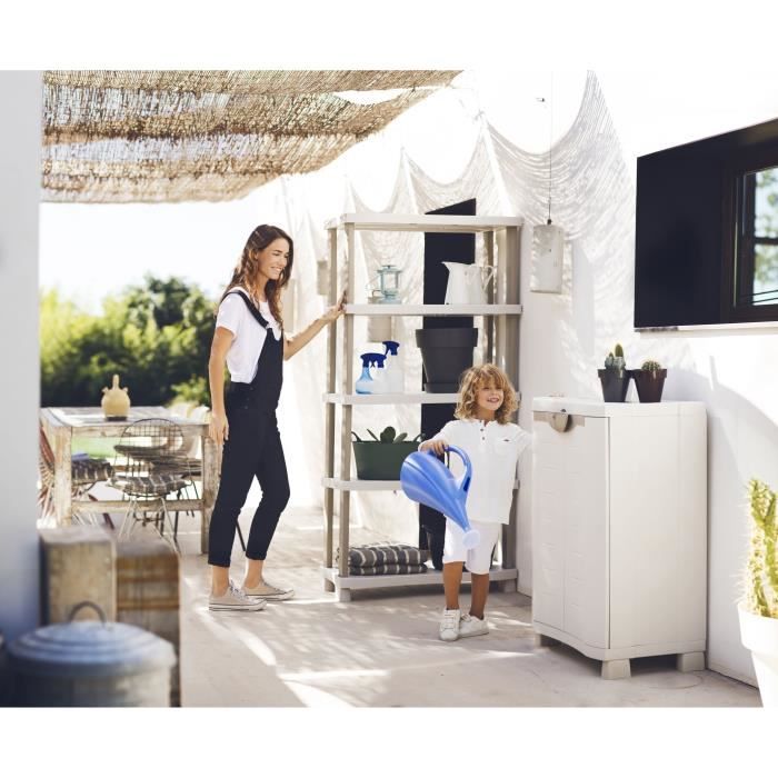 Image secondaire de Étagère Beige 5 Niveaux 70 x 45 x 184 cm - PLASTIKEN