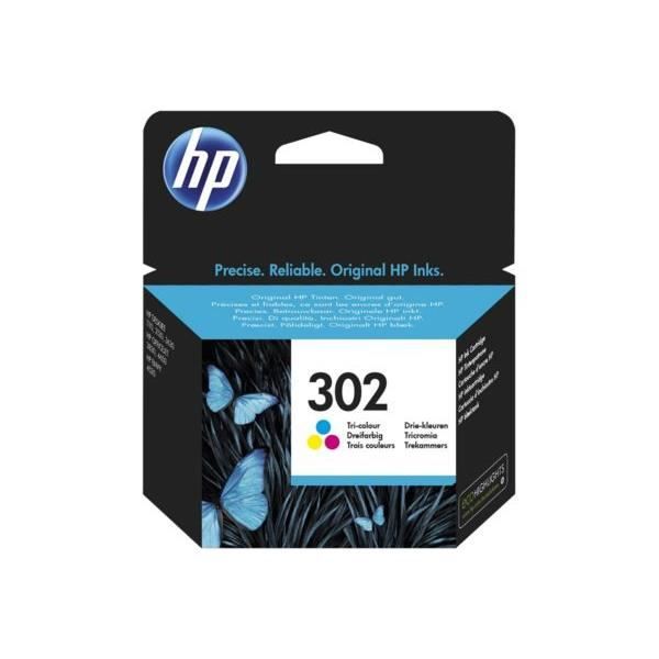 HP 302 cartouche d'encre trois couleurs authentique pour HP DeskJet 2130/3630 et HP OfficeJet 3830 (F6U65AE)