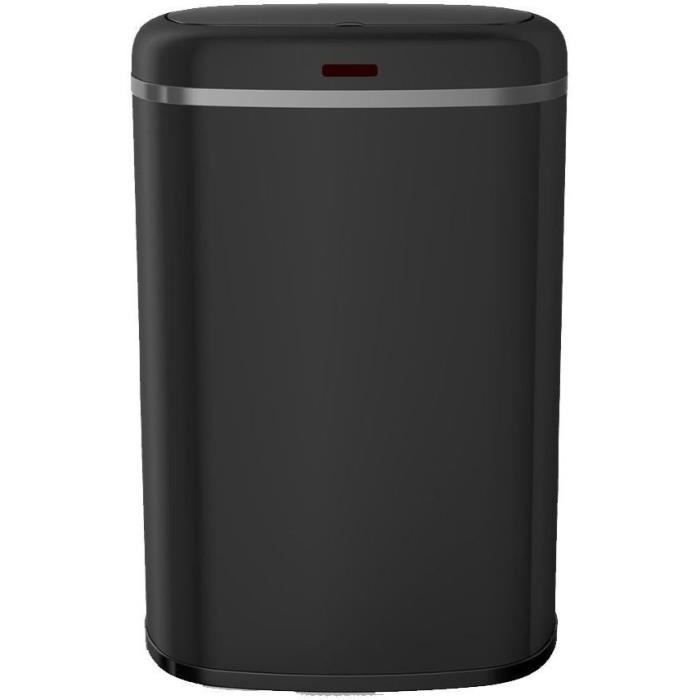 Pattumiera da cucina automatica - LOGAN - KITCHEN MOVE - 58 L - Acciaio inossidabile nero opaco con bordo