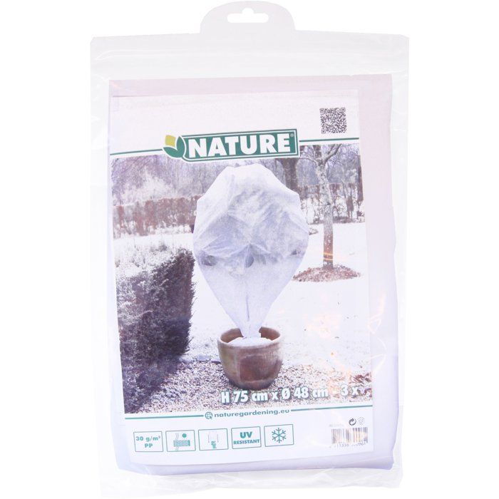 Image secondaire de Housse d'Hivernage NATURE 48 cm - Protection Plantes - Blanc