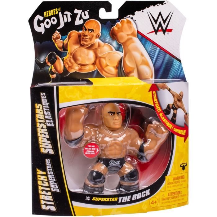 Figurine extensible - GOO JIT ZU WWE - The Rock - 11 cm - Texture élastique - Extensible 3x