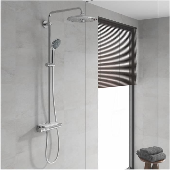 Image secondaire de Colonne de douche thermostatique GROHE Vitalio Joy 260 avec douchette 3 jets