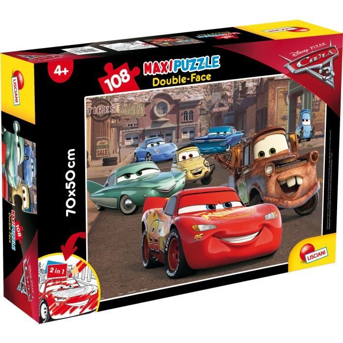 LISCIANI GIOCHI Disney Puzzle double face Maxi Floor 108 Cars 3 Racer
