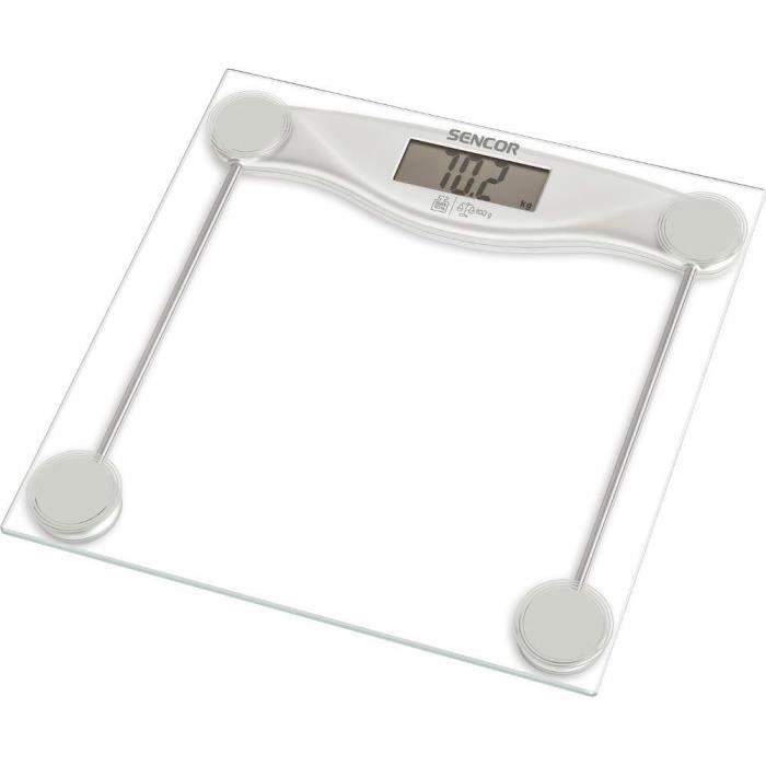 Pese-personne - Sencor - SBS 113SL - Design ultra fin - Surface en verre - Capacité 180 kg