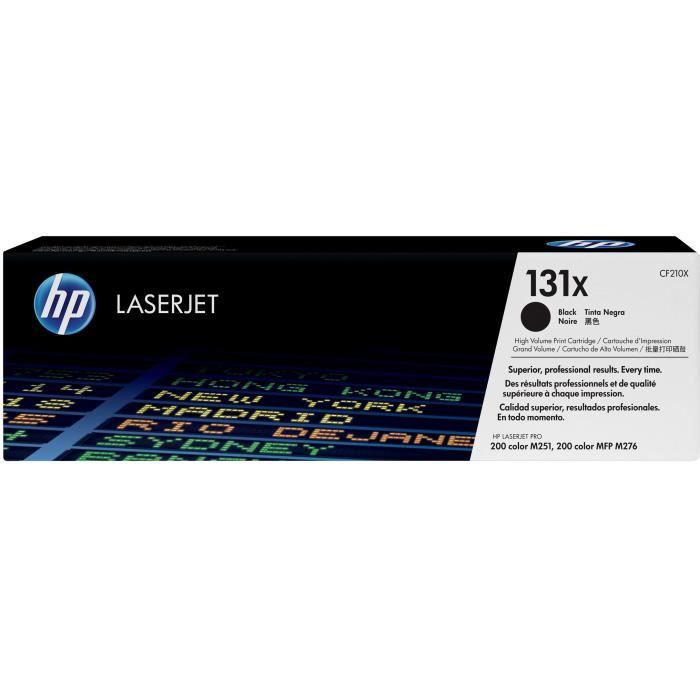 HP 131X Cartouche de toner noir LaserJet grande capacité authentique (CF210X) pour HP LaserJet Pro 200 Color M251/M276