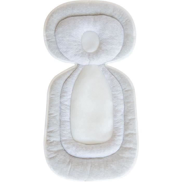 DOMIVA Cale bébé Body Pad 3D - Coton et Polyester - Harnais 3 ou 5 points - Gris - 32,5 x 65 cm