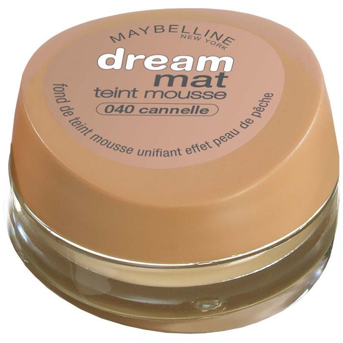 Maybelline New York Dream Mat Mousse Fond de teint mat unifiant en mousse micro-aérée 40 - Cannelle