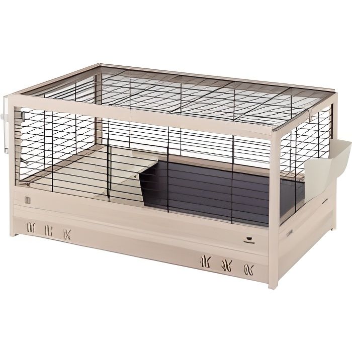 FERPLAST Gabbia ARENA 80 per porcellini d'India - Legno di pino nordico - Norme FSC - 82 x 52 x 45,5 cm