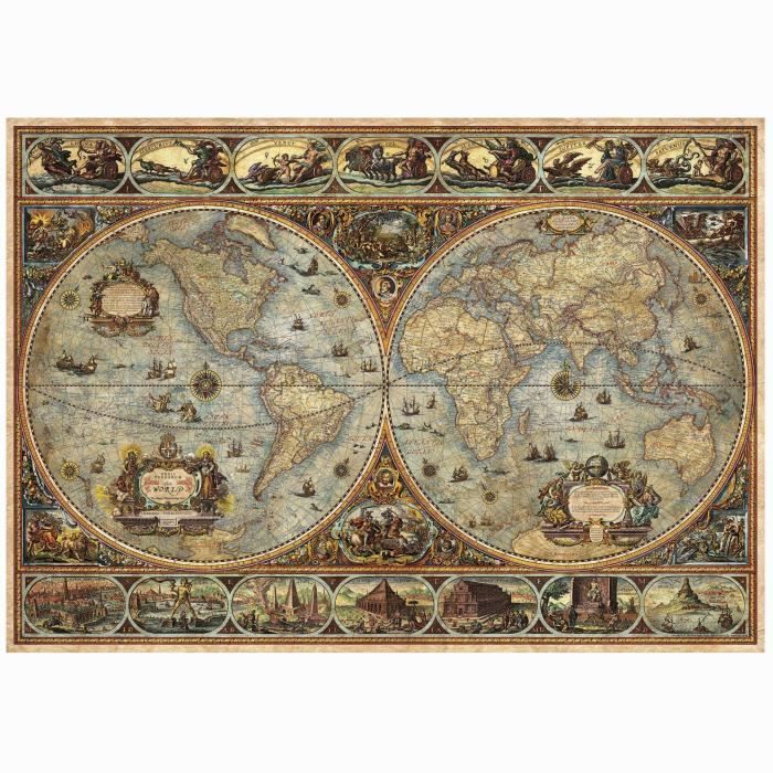 Image secondaire de Puzzle - EDUCA - Orbis Terrarum - 1000 pieces - Theme Voyage et cartes - Mixte