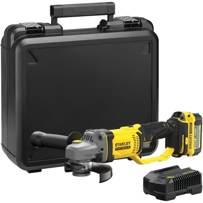 Smerigliatrice 125 mm - Litio 18V - 1 batteria 4Ah - STANLEY FATMAX V20 - SFMCG400M1K-QW