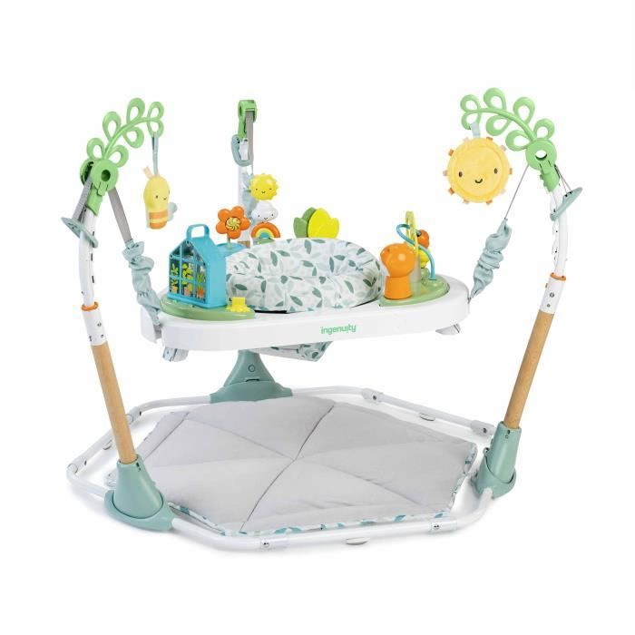 INGENUITY Sdraietta 6 in 1 per bambini: si trasforma in un tappeto da gioco, una tenda indiana, un tavolo da attività e giocattoli rimovibili.