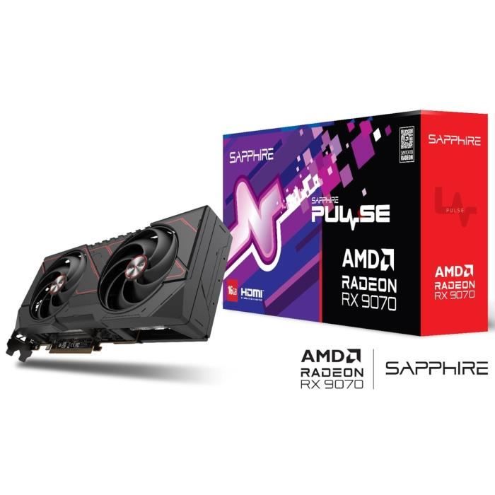 SAPPHIRE - Graphics card - PULSE AMD RADEON� RX 9070 GAMING - 16 GB - Dual HDMI / Dual DP