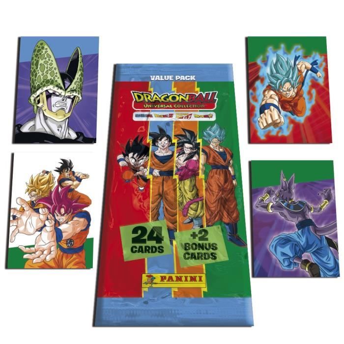 DRAGON BALL Fat Pack de 24 Cartes + 2 Cartes Bonus Universal Collection Trading Cards