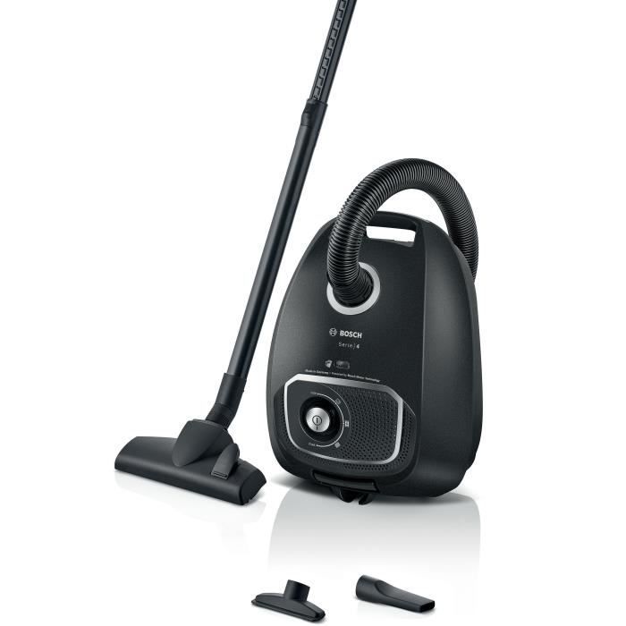 BOSCH Serie 4 BGB41BA1 - Aspirateur traineau sac - Rayon d'action 11 m - Capacit� sac 4L - 75 dB - 700 W - Noir