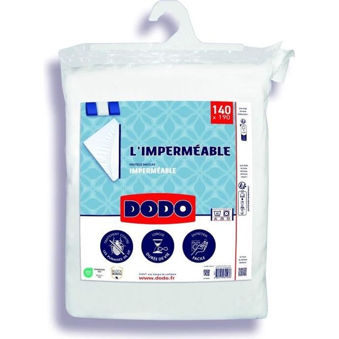 Protettore del materasso impermeabile - 140x190 cm - cotone/poliestere - anti -bedbugs