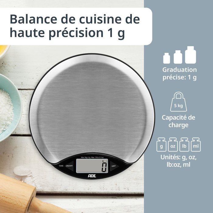 Image secondaire de Balance de Cuisine Digitale ADE Anja avec Thermomètre - 5 kg