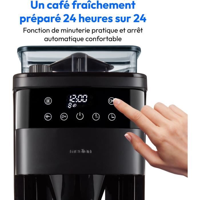 Image secondaire de Cafetiere Filtre Digitale Isotherme avec Broyeur - MEDION - 1000W - 1,0L - Noir