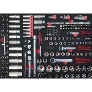 Module de douilles et accessoires - KS TOOLS - 711.1011 - 175 pieces - Mousse imputrescible - Découpe laser