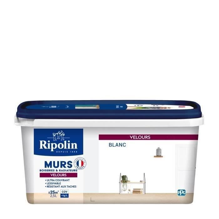 RIPOLIN Vernice bianca vellutata per pareti, radiatori in legno - Bianco