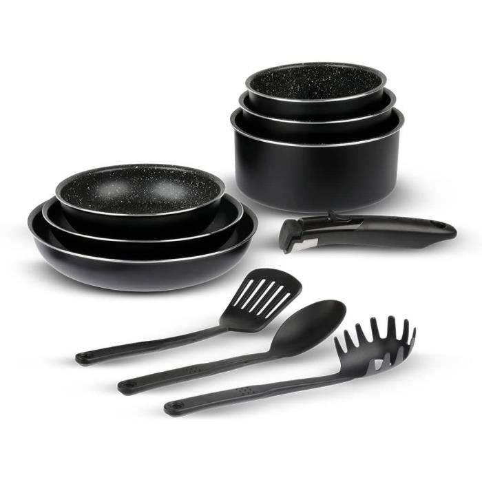 Batterie de cuisine tous feux dont induction - SITRAM - 10 pieces - Aluminium pressé