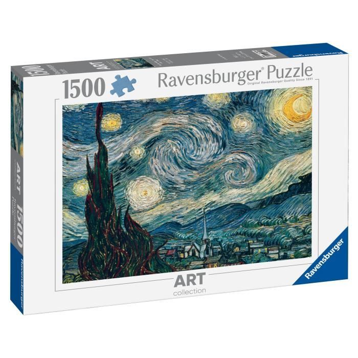Image secondaire de Puzzle 1500 pièces Vincent Van Gogh - La Nuit Étoilée (80x60cm)