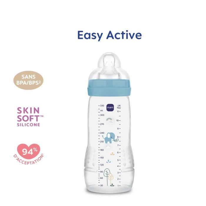 Image secondaire de Biberon - MAM BABY - Easy Active - +6 mois - 330 ml - Tétine débit X - Ocean
