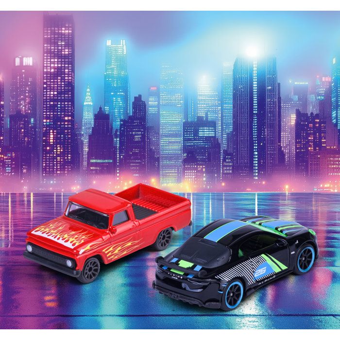 Image secondaire de Coffret MAJORETTE SL Neon Racer - 13 Miniatures Métalliques
