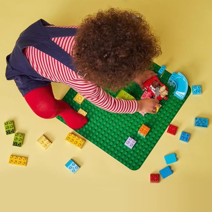 LEGO 10980 DUPLO La Plaque De Construction Verte, Socle de Base Pour Assemblage et Exposition, Jouet de Construction Pour Enfants