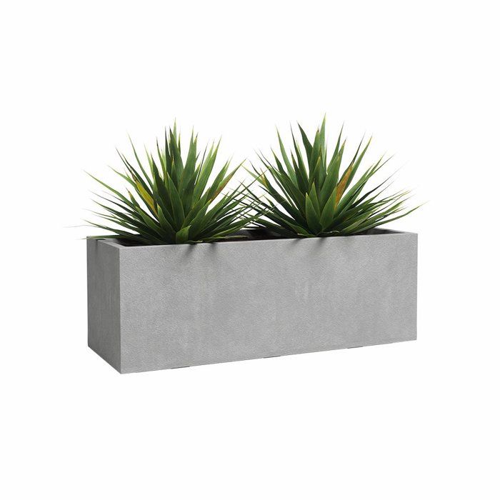 Image secondaire de Jardinière Sydney en Plastique Gris Clair - 80 cm - 57 L