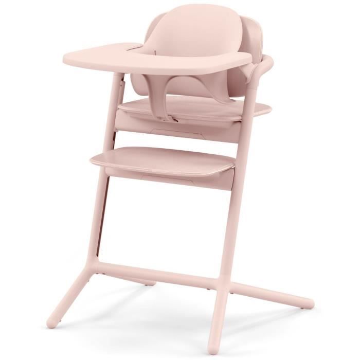 CYBEX - Chaise haute évolutive - Pack 3 en 1 - LEMO 2 - Rose - Réglable en hauteur et en profondeur - Set bébé inclus