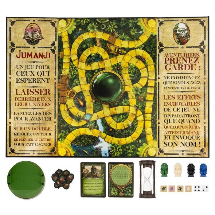 Jumanji le jeu - 6062338 - Jeu de Société pour Toute La Famille ou entre Adultes - Edition Rétro - Jeu de Plateau inspiré du Film