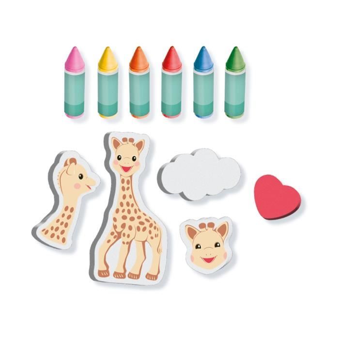 Sophie la girafe - Crayons de couleur pour le bain et formes