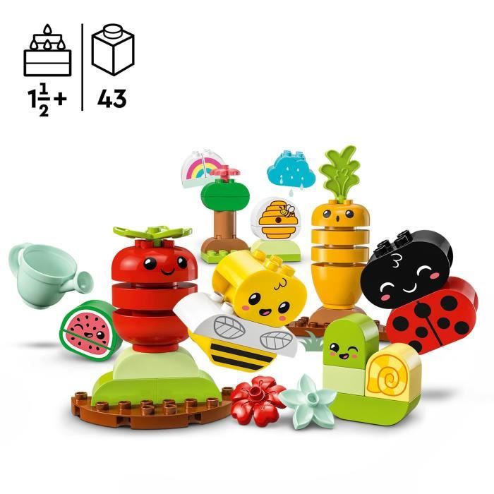 LEGO DUPLO My First 10984 Le Jardin Bio, Jouets Éducatif a Empiler pour Bébés Des 1,5 An