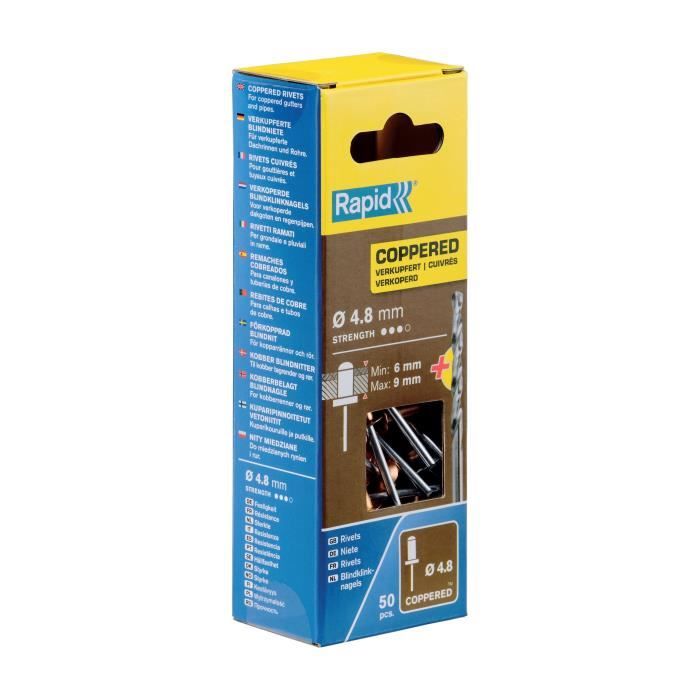Rivetti - Rapid - 5001467 - Alluminio - Rame - Ø 4,8x12 mm (50 pz)