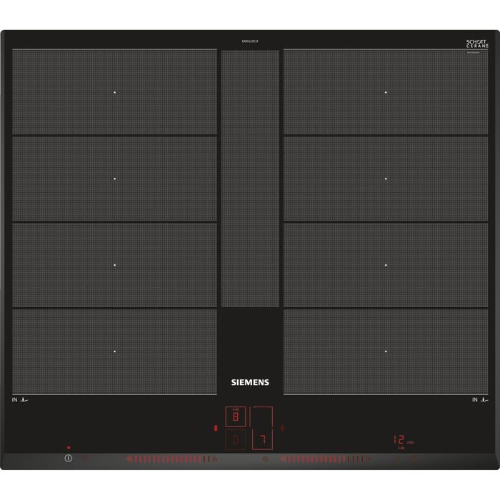Piano cottura a induzione 60 cm - SIEMENS - 4 fuochi - 59,2 x 52,2 cm - Nero - IQ700 - EX651LYC1F